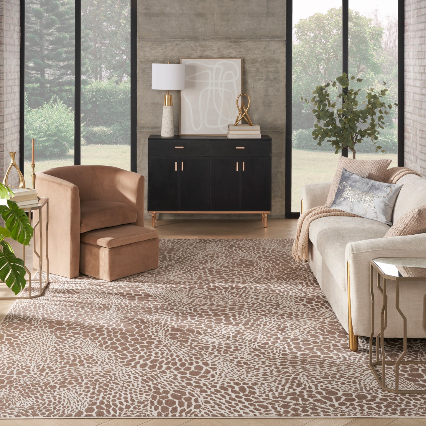 Nourison Home Desire  Camel Silver  Contemporary