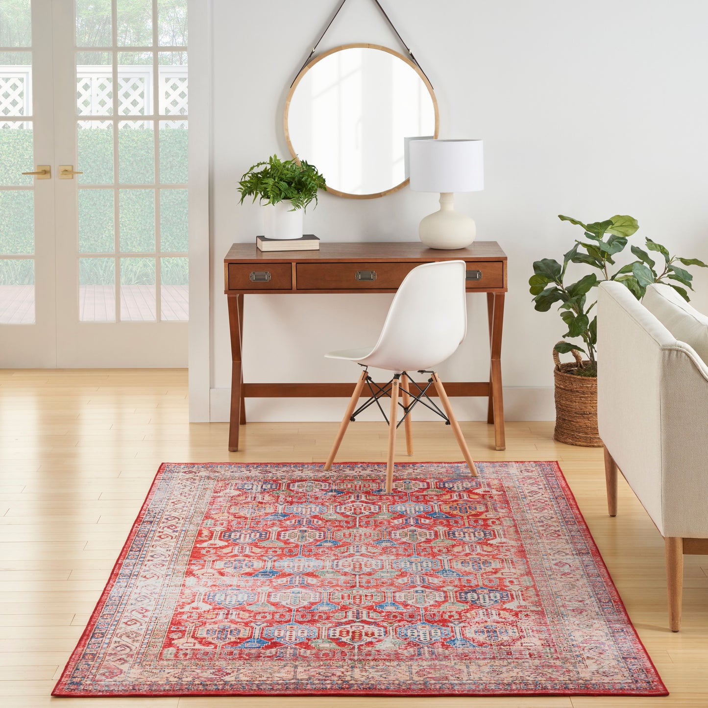 Nourison Home Fulton  Red  Traditional