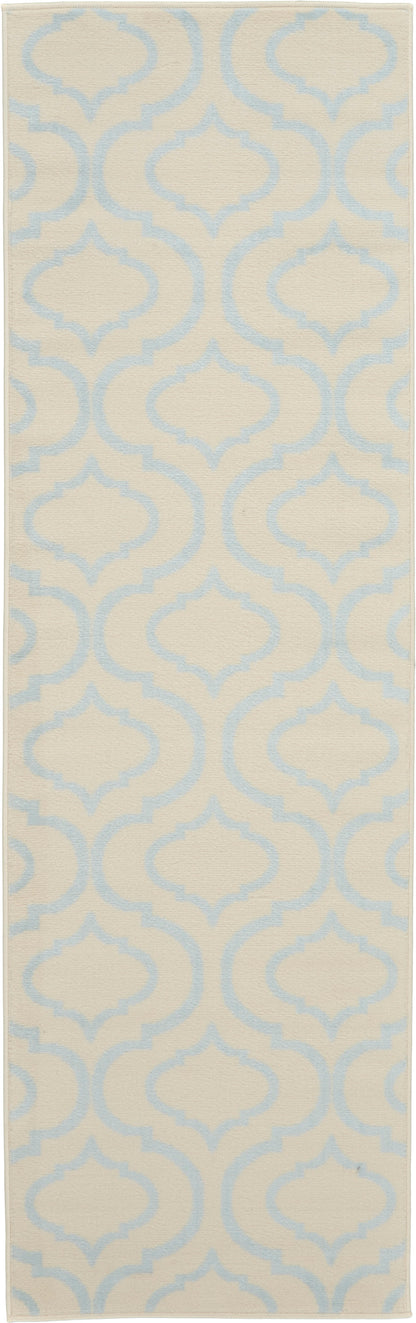 Nourison Home Jubilant JUB19 Ivory Blue Transitional Power-loomed Rug