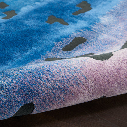 Nourison Home Prismatic  Black Multicolor  Contemporary