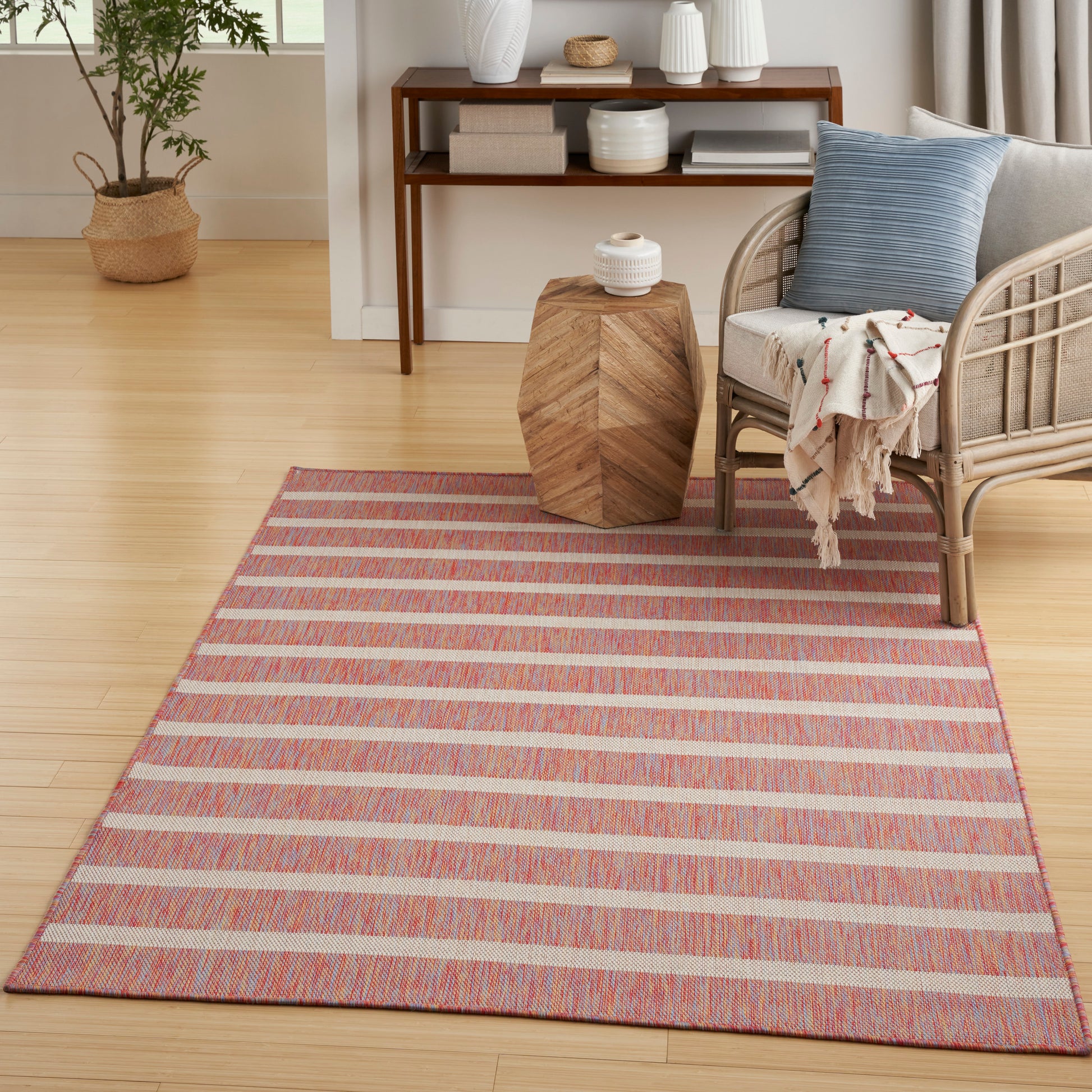 Nourison Home Positano  Rainbow Ivory  Contemporary