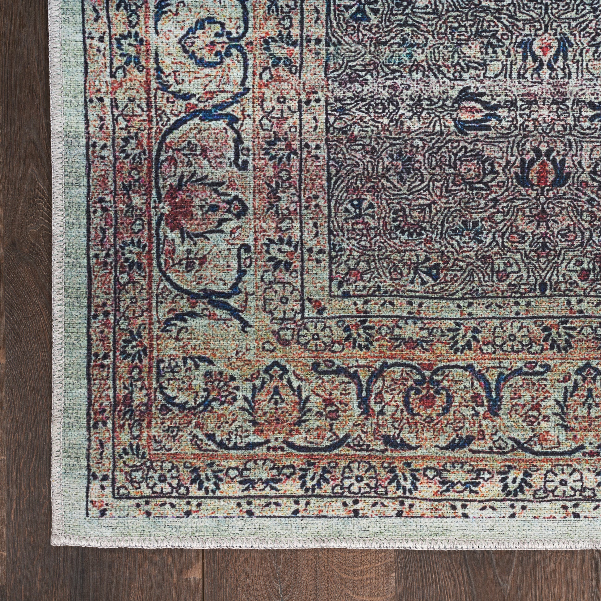 Nourison Home Grand Washables  Emerald  Traditional