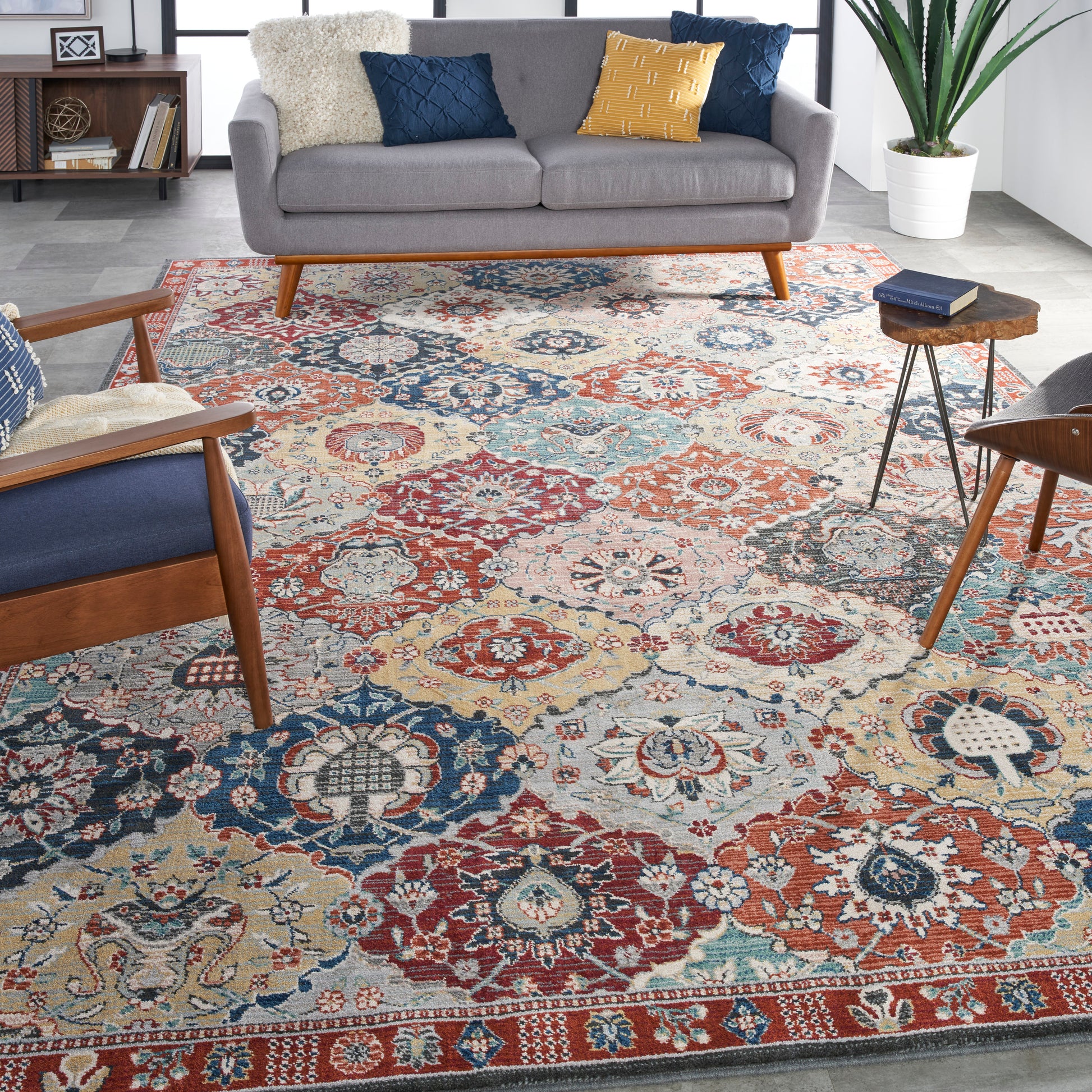 Nourison Home Parisa  Multicolor  Transitional