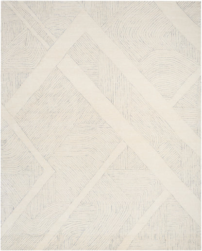 DKNY Pure Patterns PRN01 Ivory Grey Contemporary Hand Tufted Rug