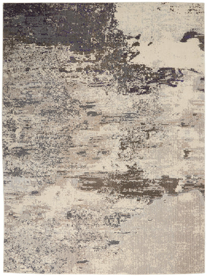 Nourison Home Celestial CES02 Ivory Grey Contemporary Power-loomed Rugs