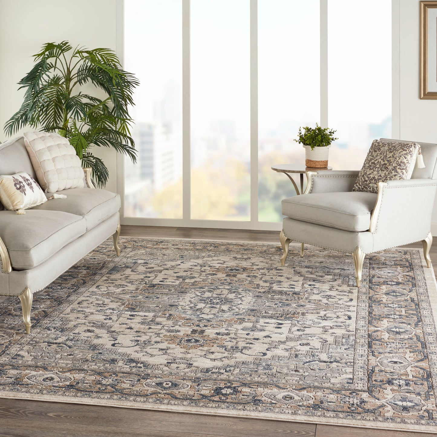 Nourison Home Quarry  Ivory Grey  Transitional