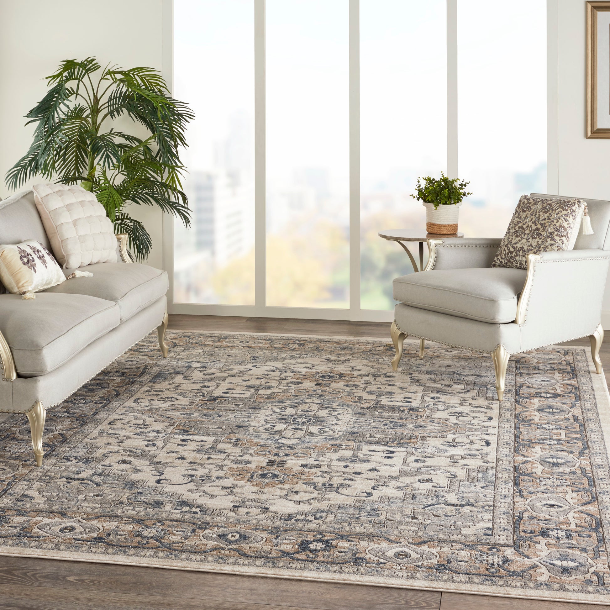Nourison Home Quarry  Ivory Grey  Transitional