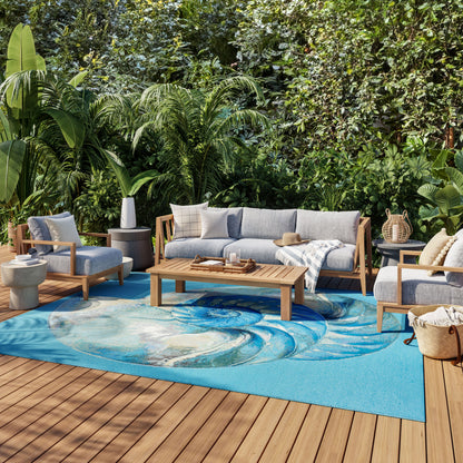 Nourison Home Color Splash  Blue Ivory  Contemporary