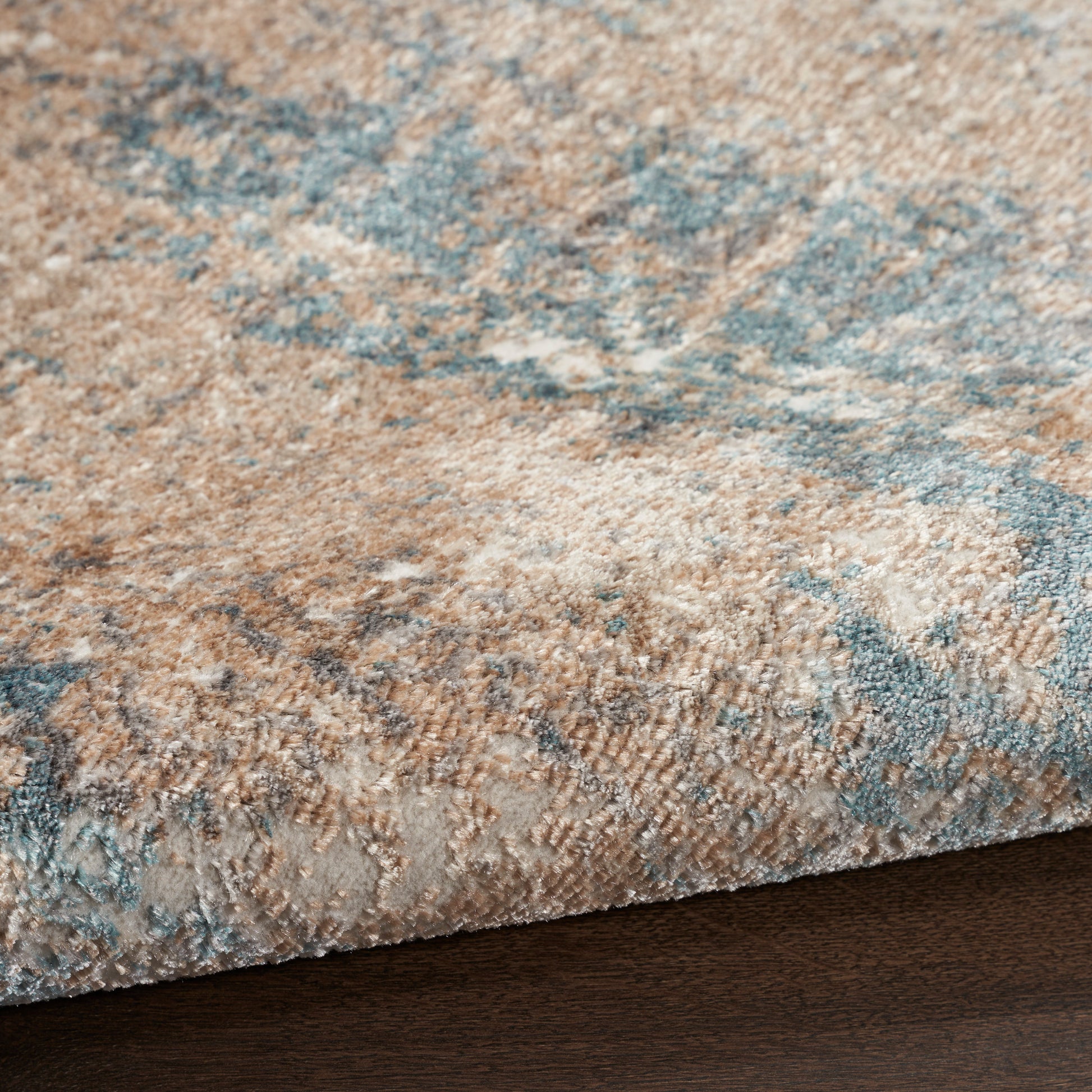 Nourison Home Glitz  Taupe Multicolor  Contemporary