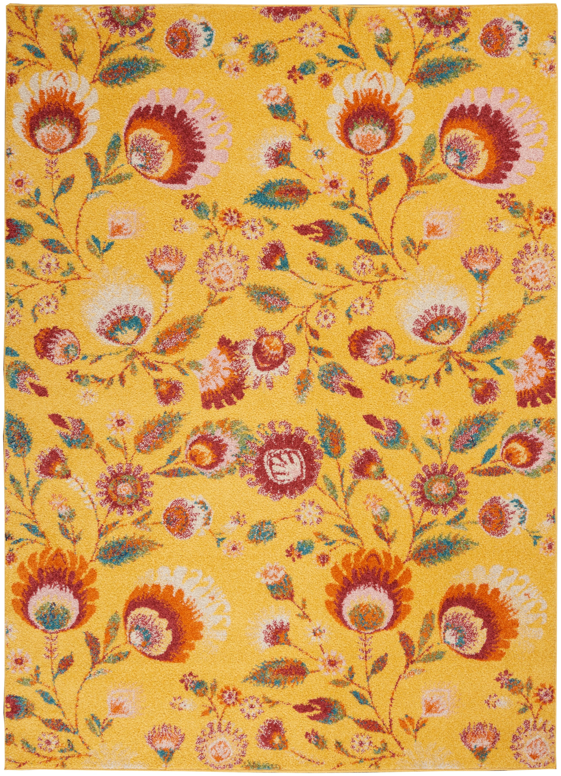Nourison Home Allur  Yellow Multicolor  Contemporary