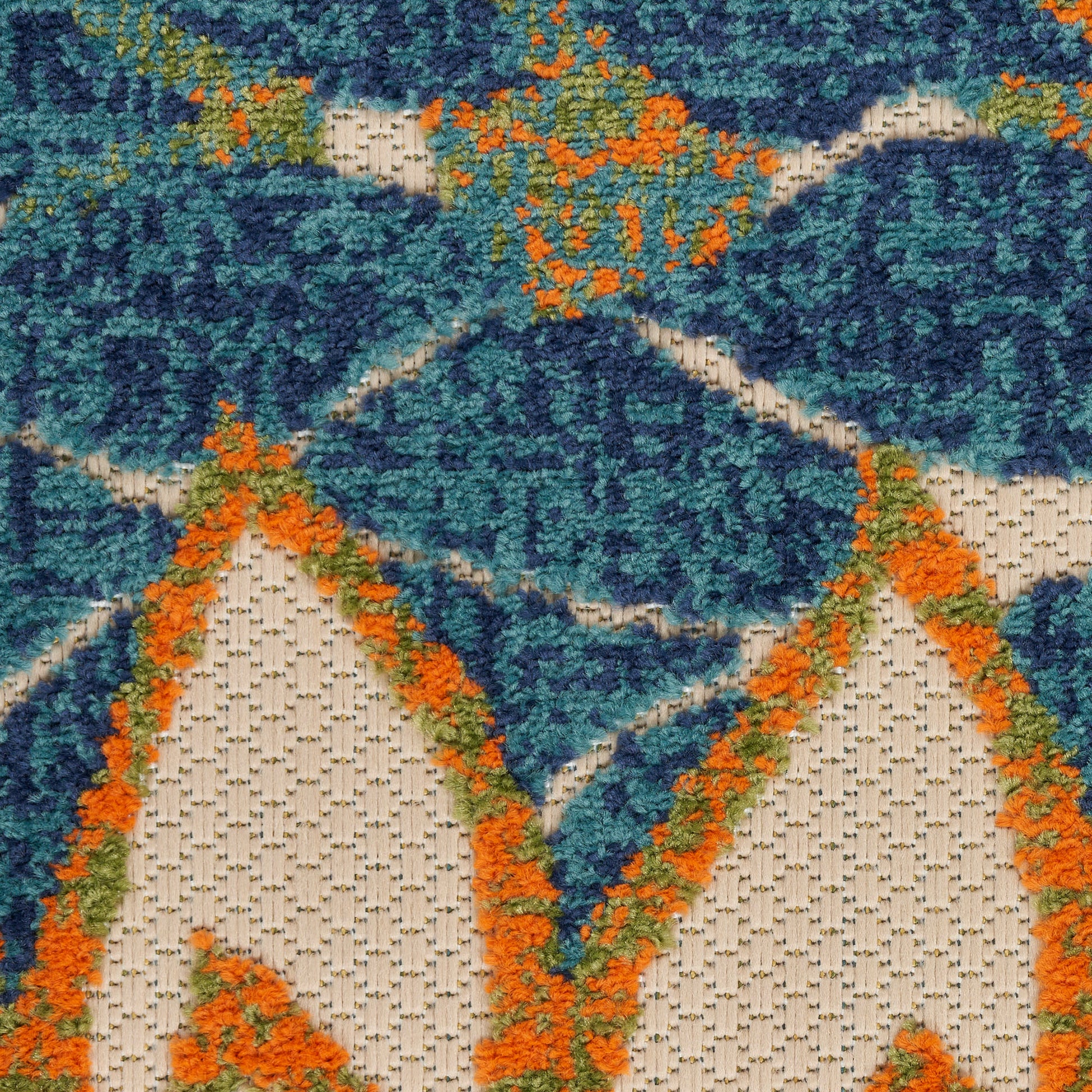 Nourison Home Aloha  Blue Green  Contemporary