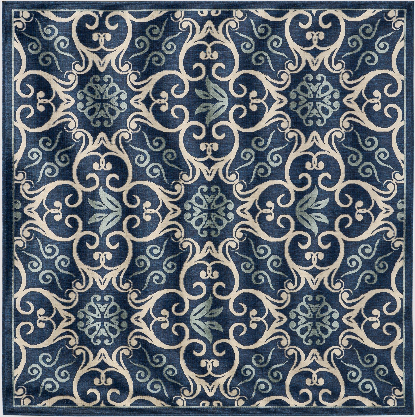 Nourison Home Caribbean CRB02 Navy Transitional Power-loomed Rug