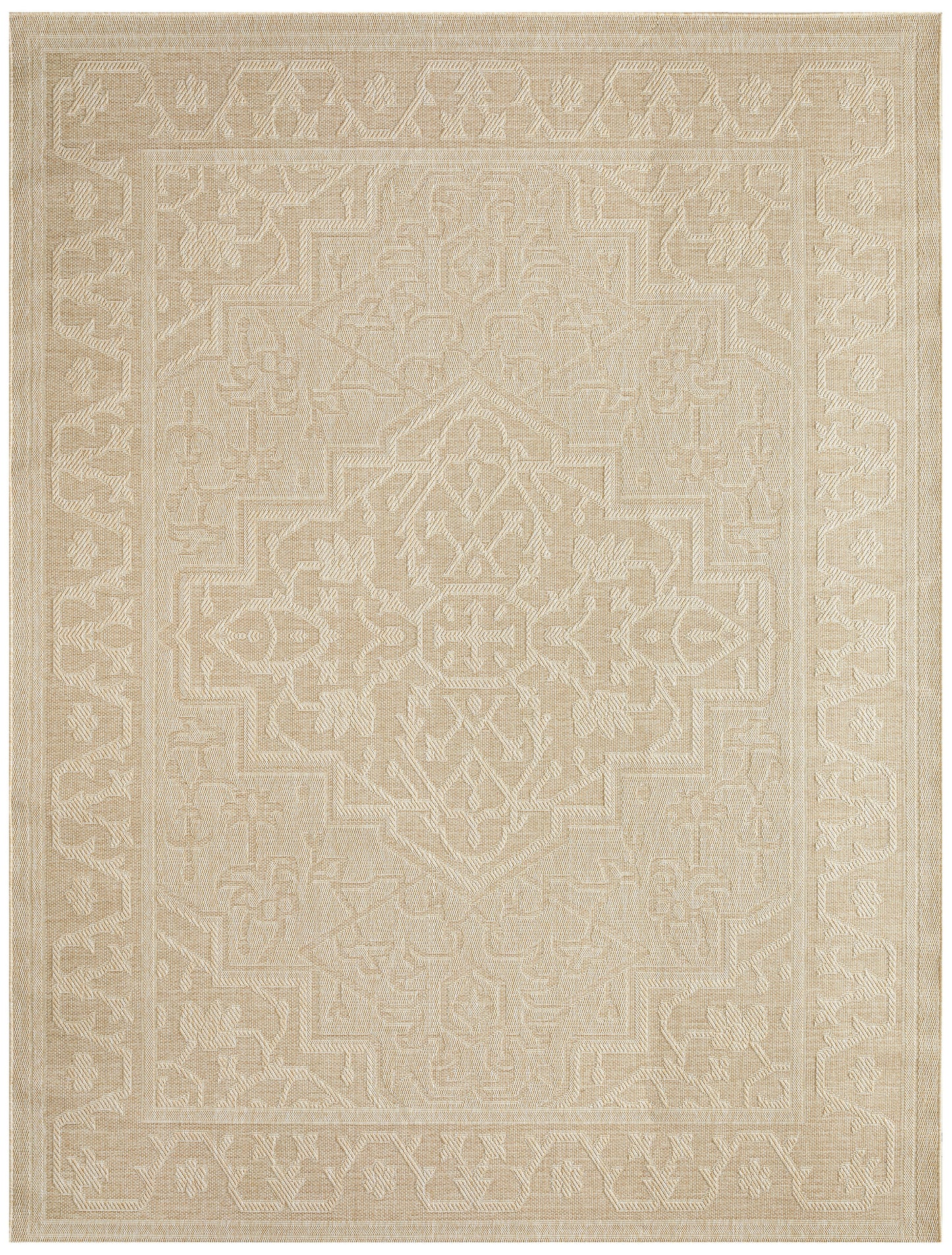 Nourison Home Tulum TLM05 Cream Contemporary Loom-woven Rug