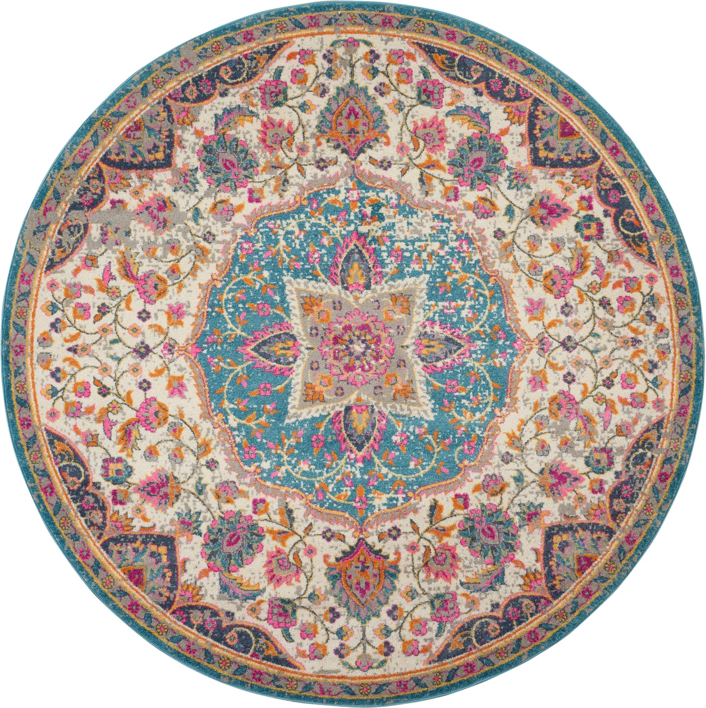 Nourison Home Passion PSN22 Ivory Multicolor Transitional Power-loomed Rugs