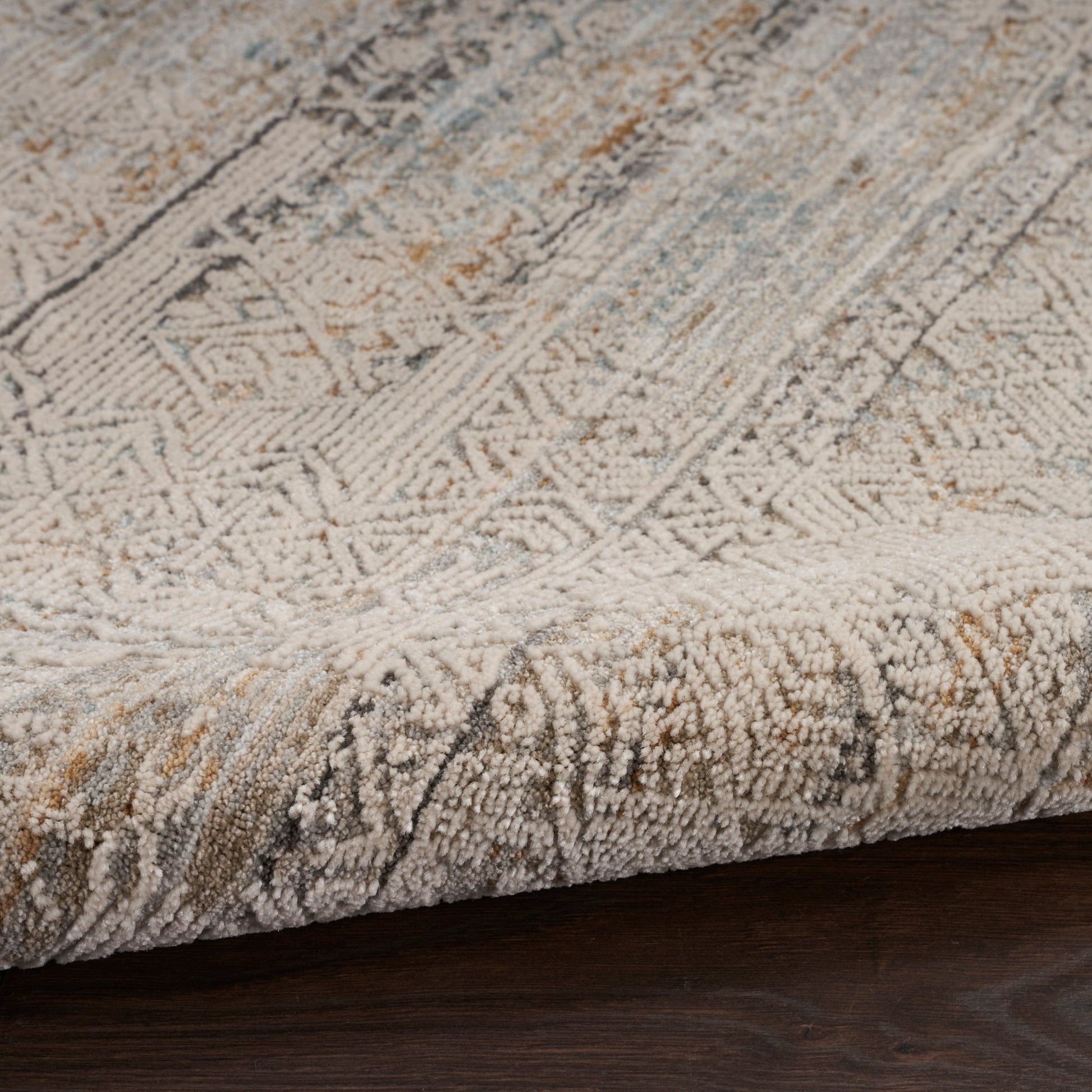 Nourison Home Lynx  Ivory Multicolor  Transitional