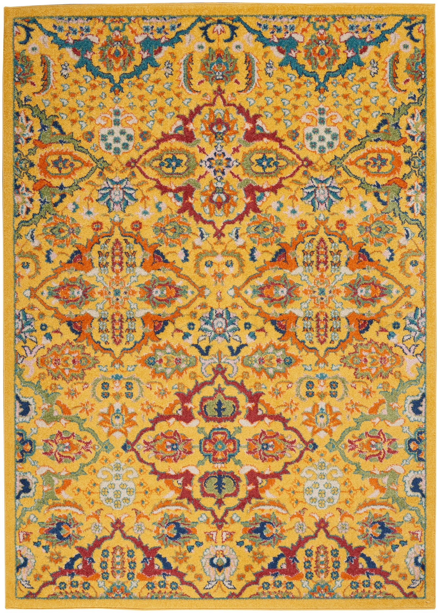 Nourison Home Allur ALR03 Yellow Multicolor Transitional Power-loomed Rug