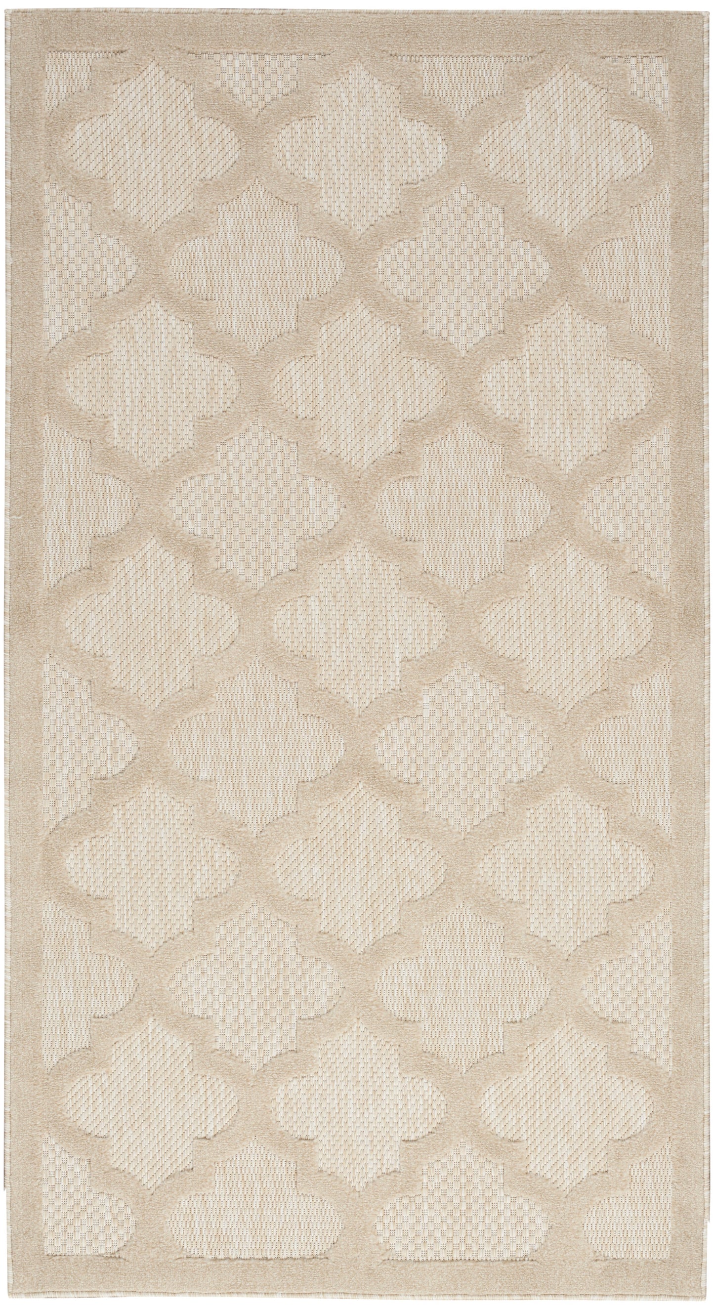 Nourison Home Easy Care NES01 Cream Contemporary Flat Weave Rug