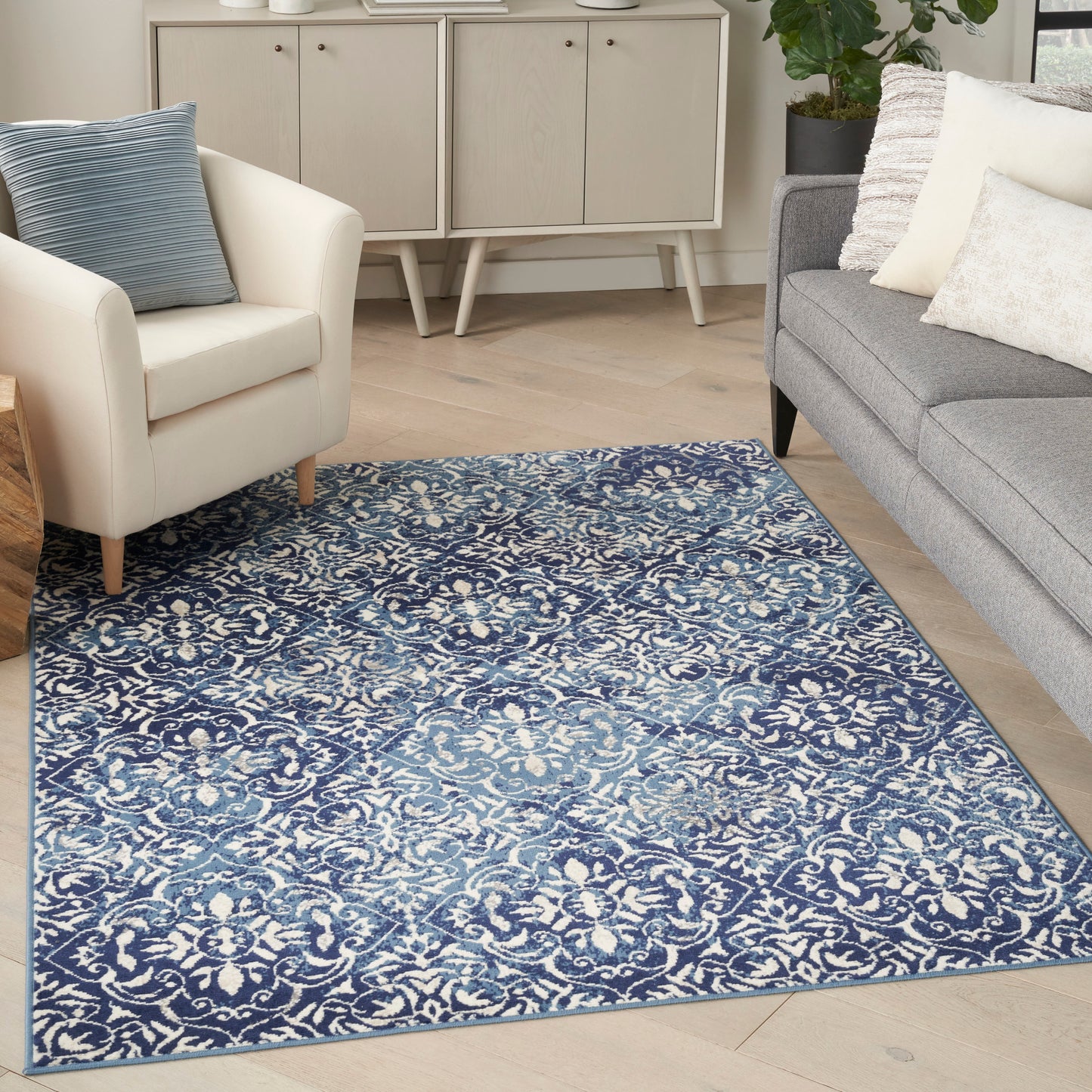 Nourison Home Jubilant  Navy Ivory  Contemporary