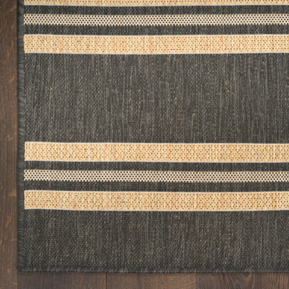 Nourison Home Horizon Indoor/Outdoor  Charcoal  Contemporary