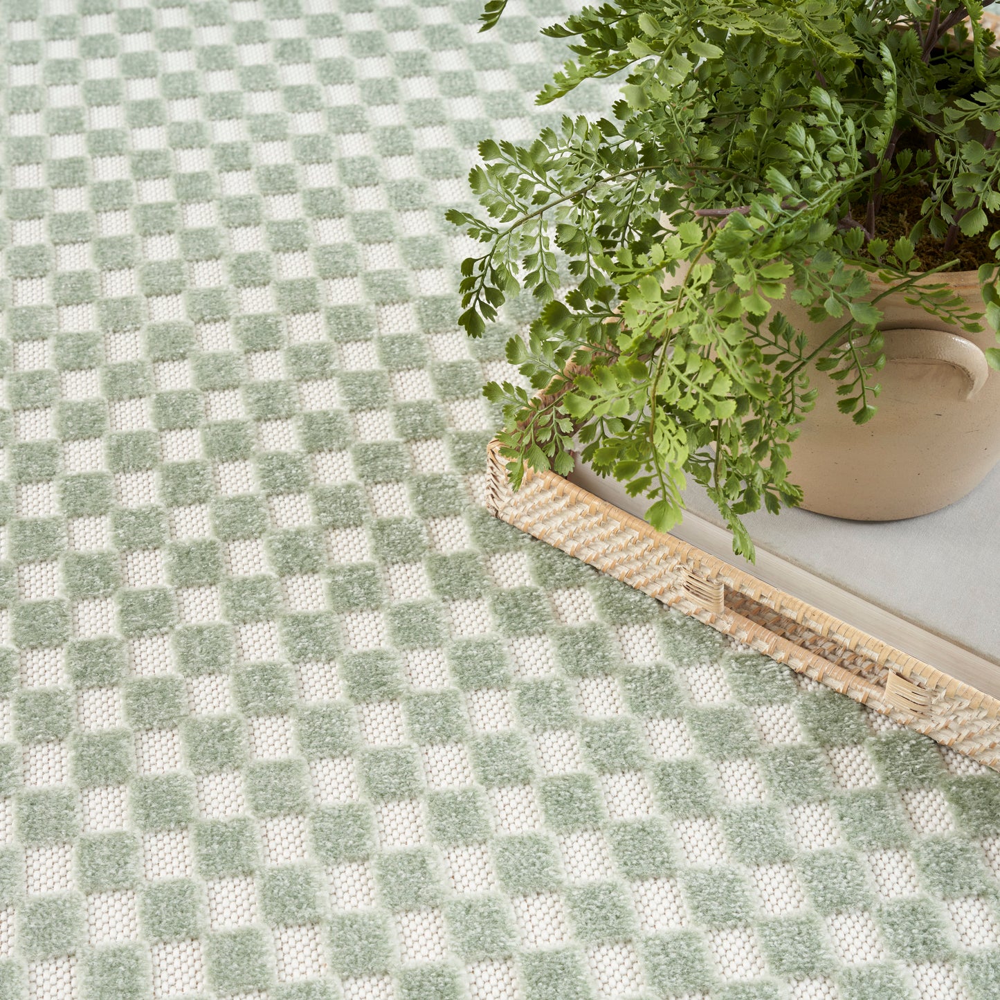 Nourison Home Care Free  Green  Contemporary