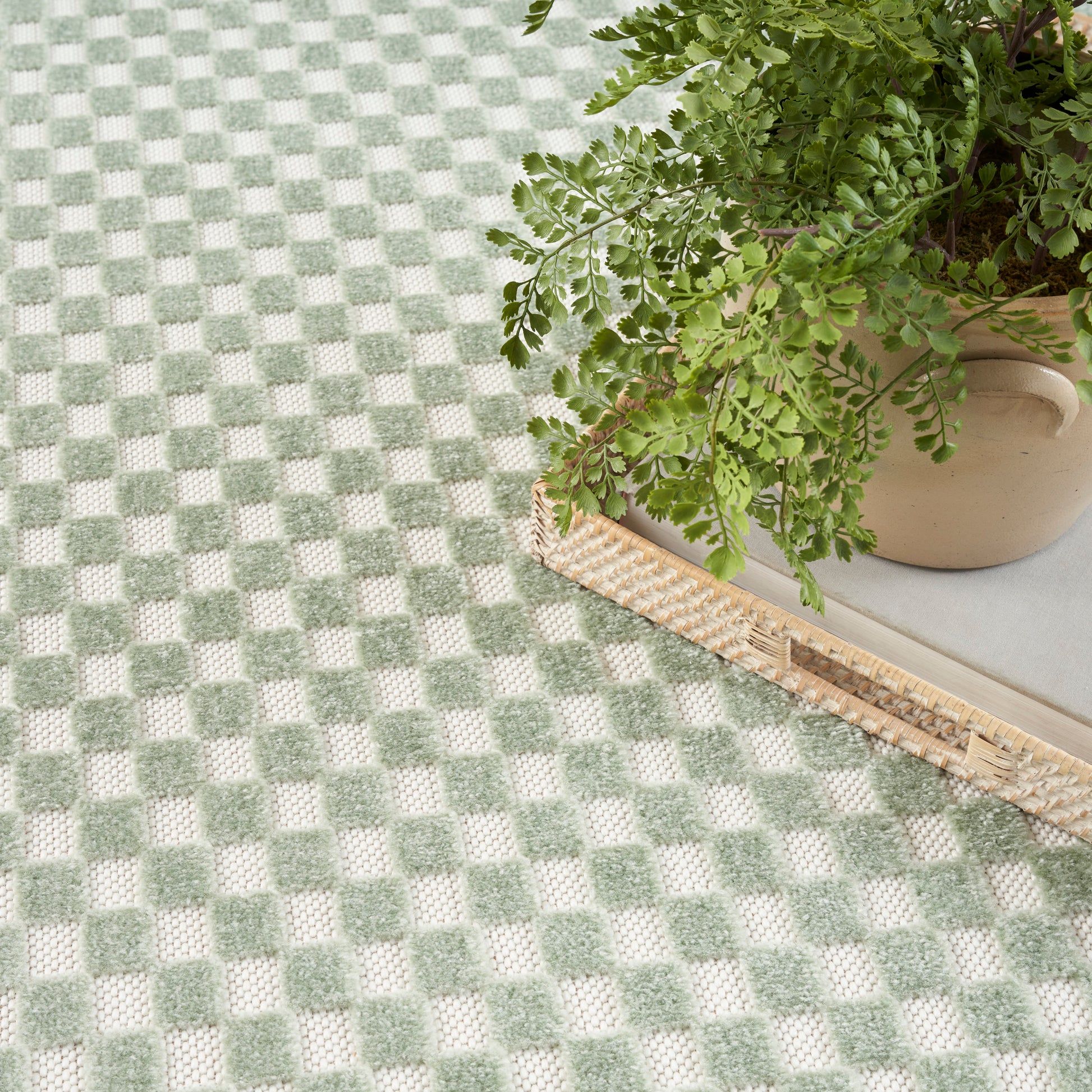 Nourison Home Care Free  Green  Contemporary