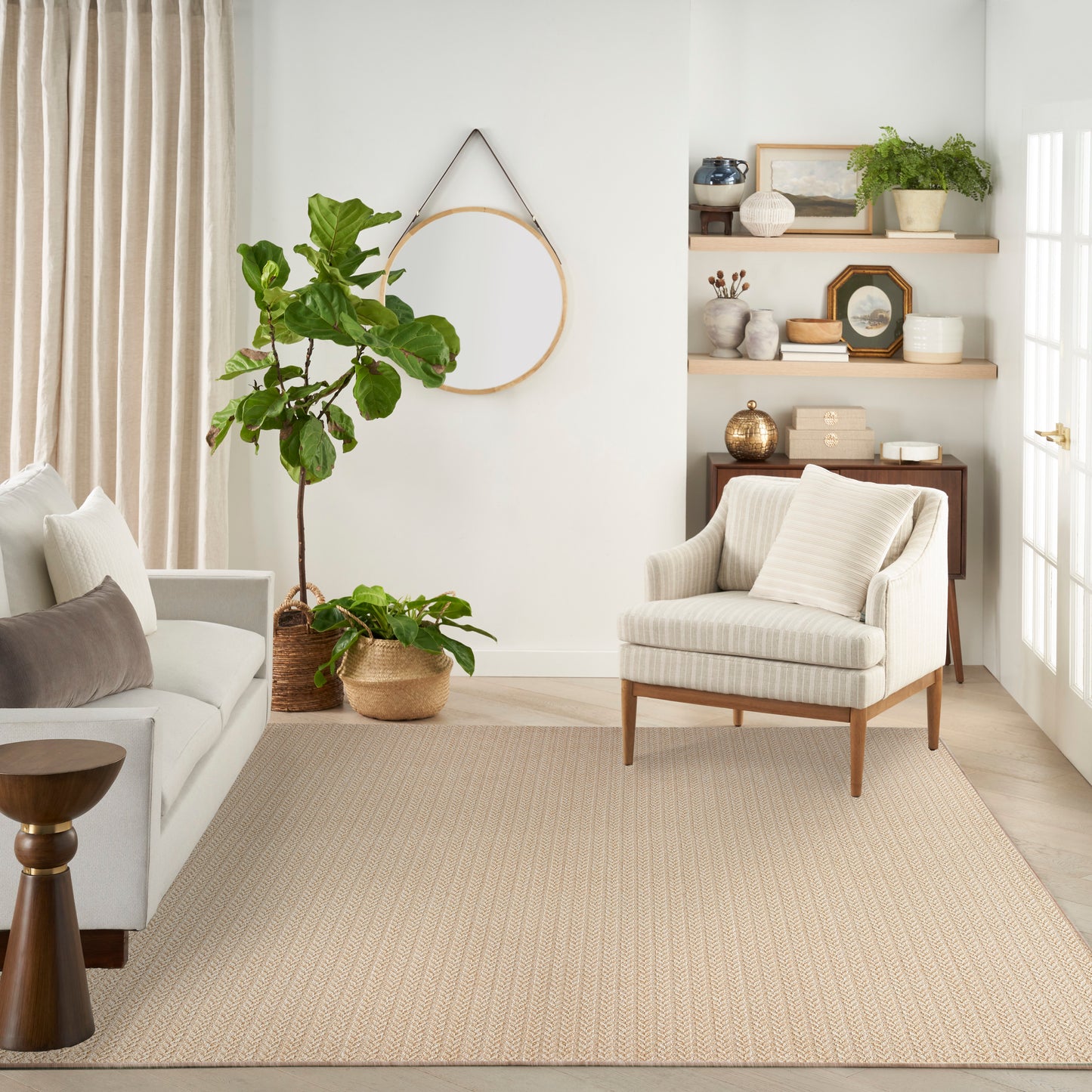 Nourison Home Tulum  Cream  Contemporary