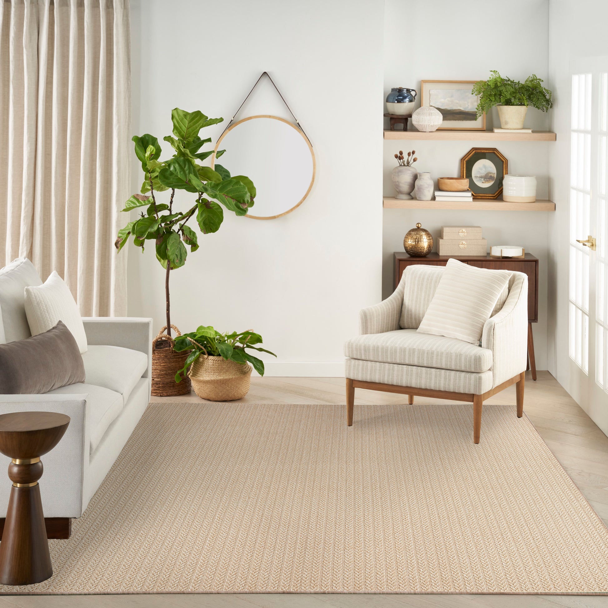 Nourison Home Tulum  Cream  Contemporary