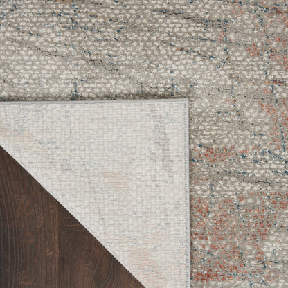 Nourison Home Rustic Textures  Light Grey Rust  Contemporary