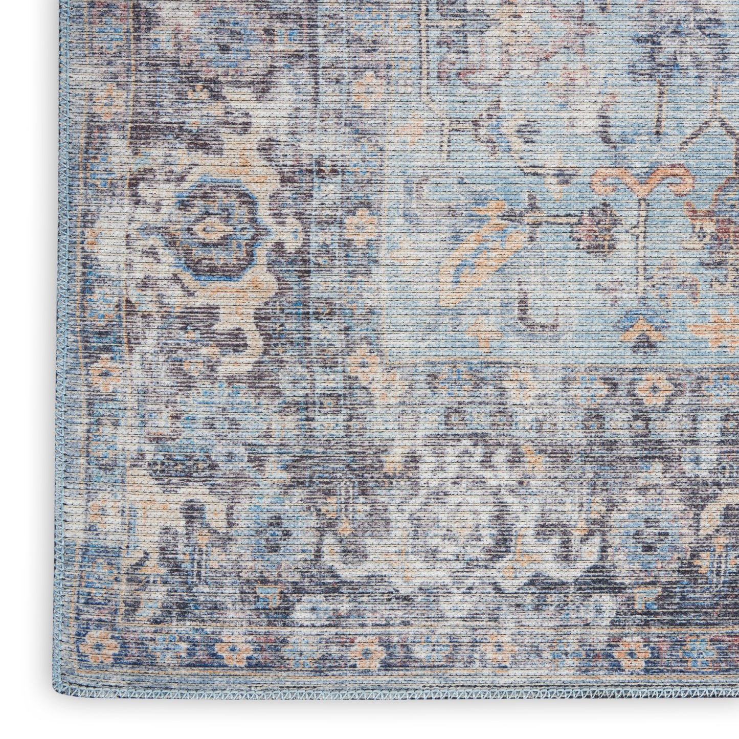 Nourison Home New Concept Washables  Light Grey Blue  Traditional