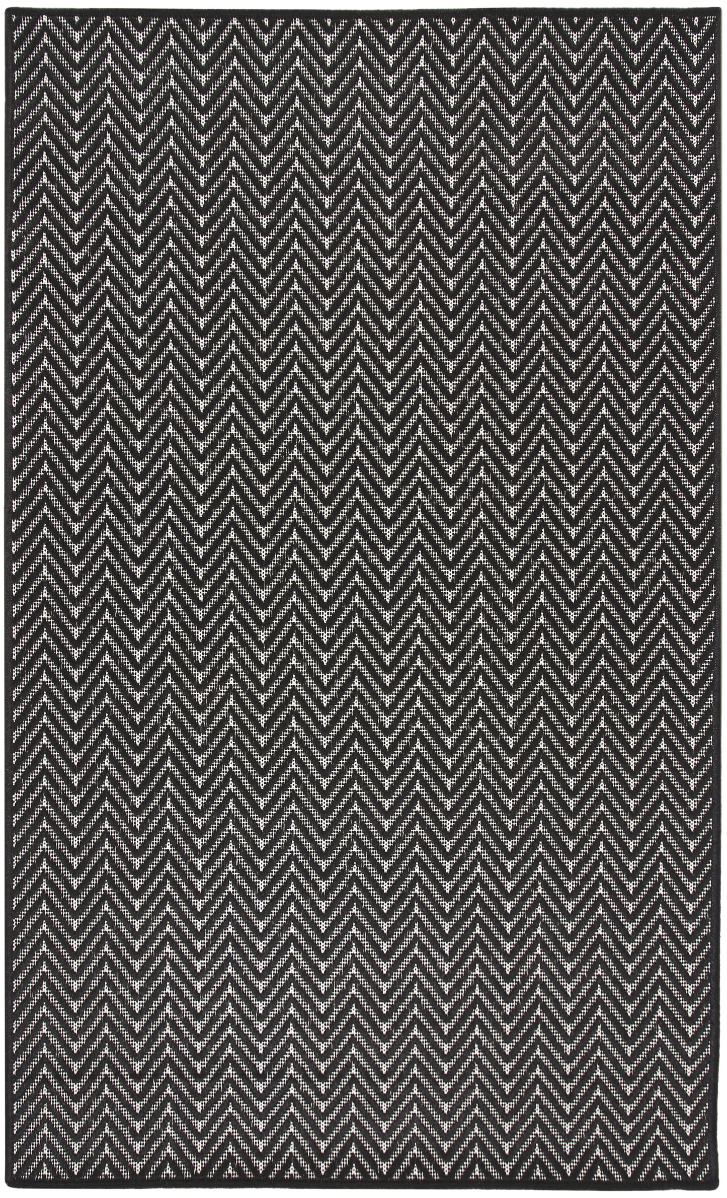 Nourison Home Horizon Indoor/Outdoor HOZ02 Black Contemporary Power-loomed Rug