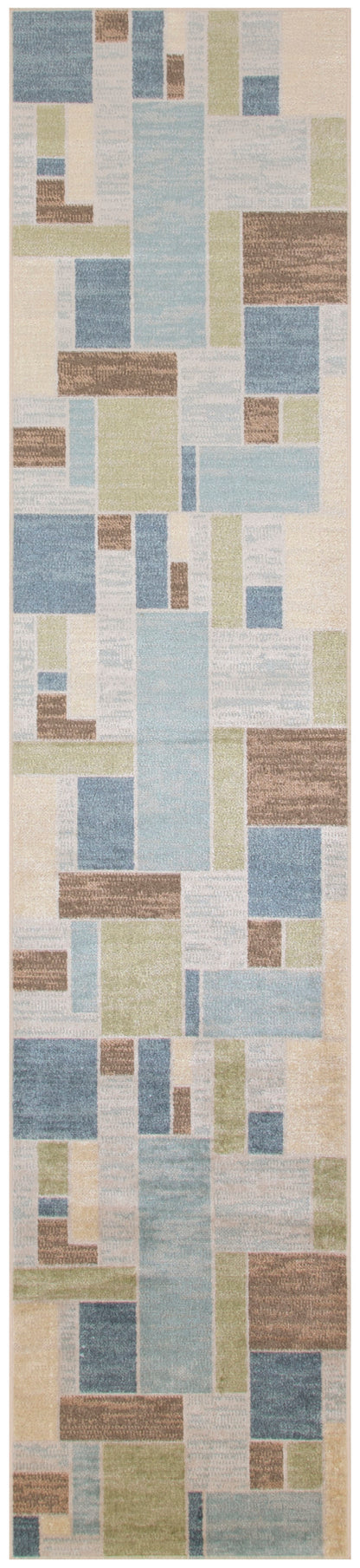 Nourison Home Astra Machine Washable ASW09 Blue Green Multi Contemporary Power-loomed Rug