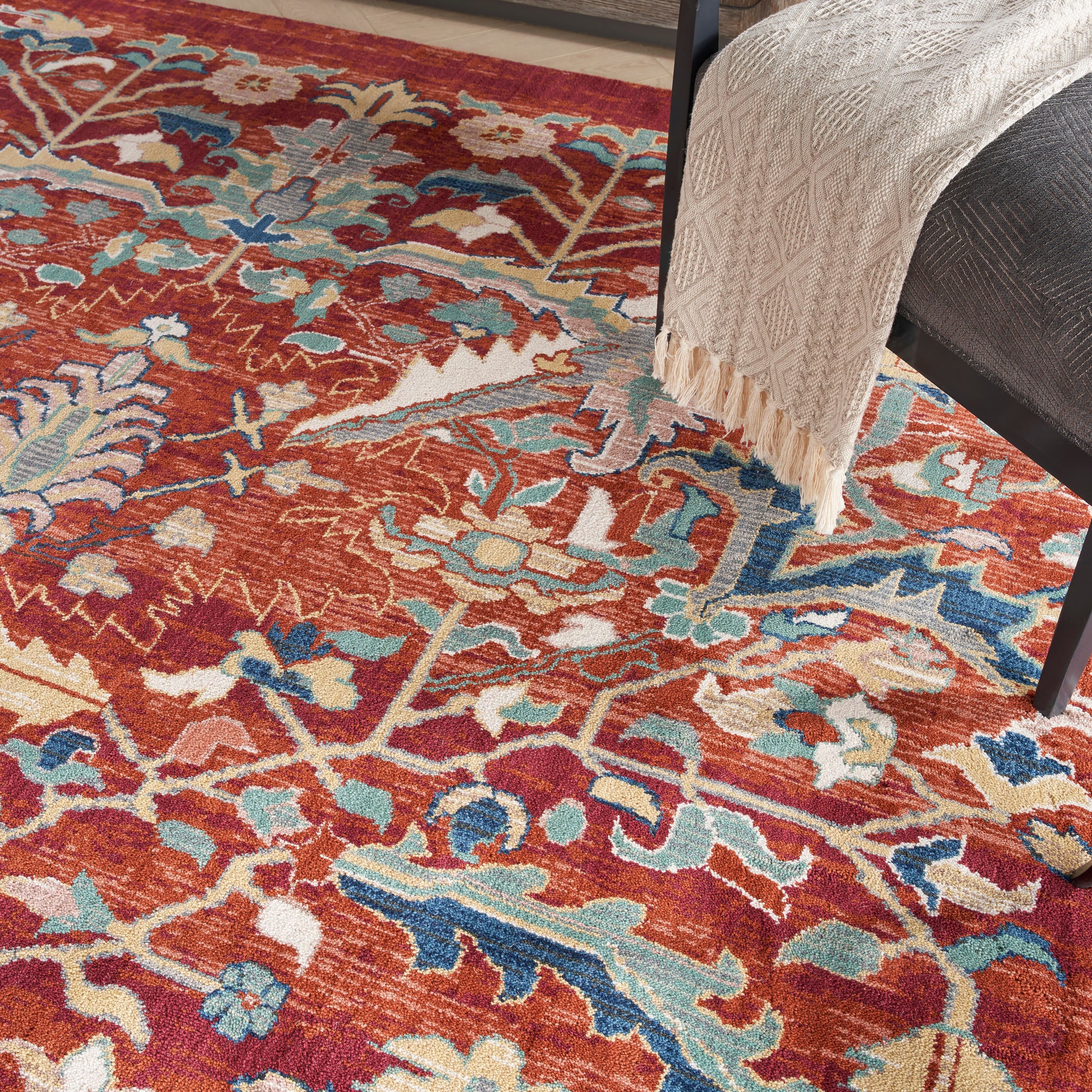 Nourison Home Parisa  Brick  Traditional