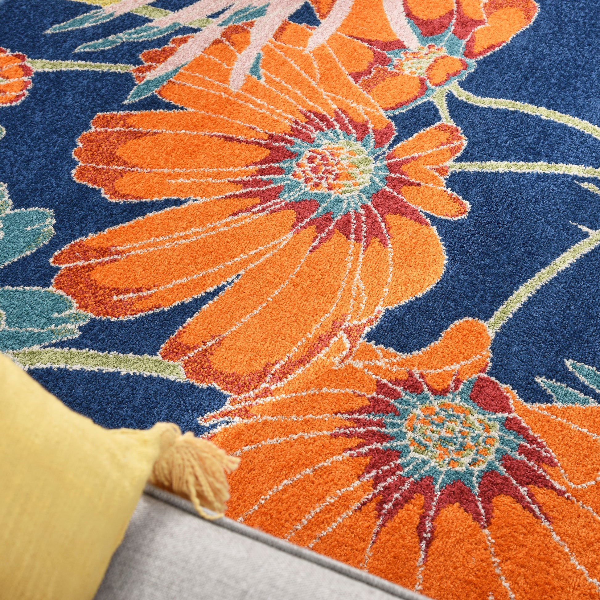 Nourison Home Allur  Navy Multicolor  Contemporary