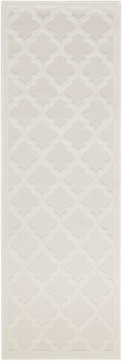 Nourison Home Easy Care NES01 Ivory White Contemporary Flat Weave Rug