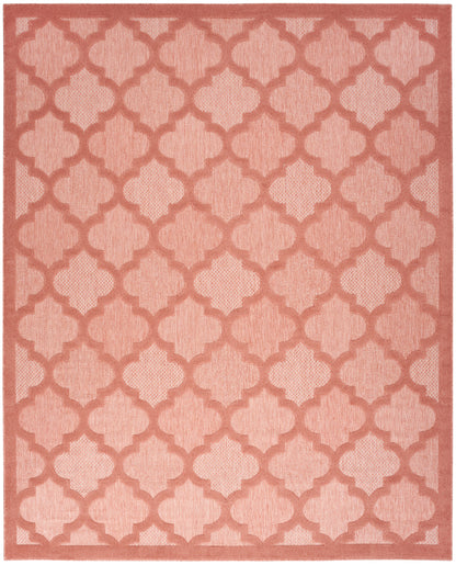 Nourison Home Easy Care NES01 Coral Orange Contemporary Flat Weave Rug