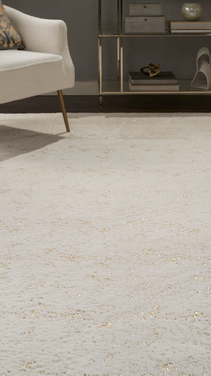 Nourison Home Cozy Shimmer  Ivory Gold  Contemporary