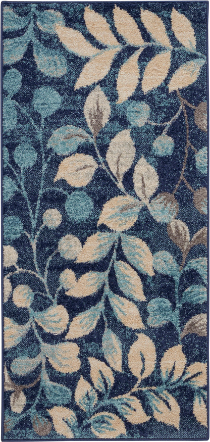 Nourison Home Tranquil TRA03 Navy Contemporary Power-loomed Rug