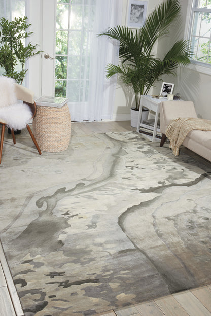 Nourison Home Prismatic  Silver Cloud  Contemporary