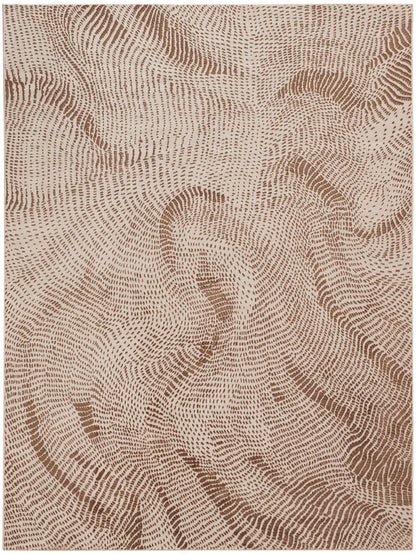 DKNY Central Park West CEP01 Beige Brown Contemporary Power-loomed Rug