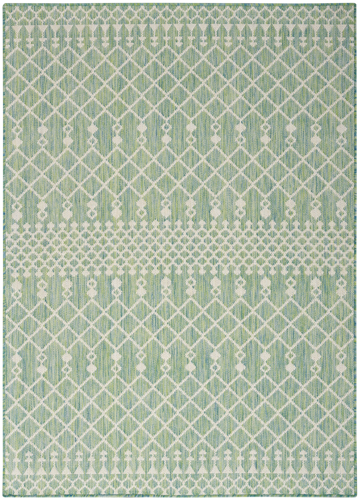 Nourison Home Positano POS02 Blue Green Contemporary Power-loomed Rug
