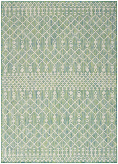 Nourison Home Positano POS02 Blue Green Contemporary Power-loomed Rug