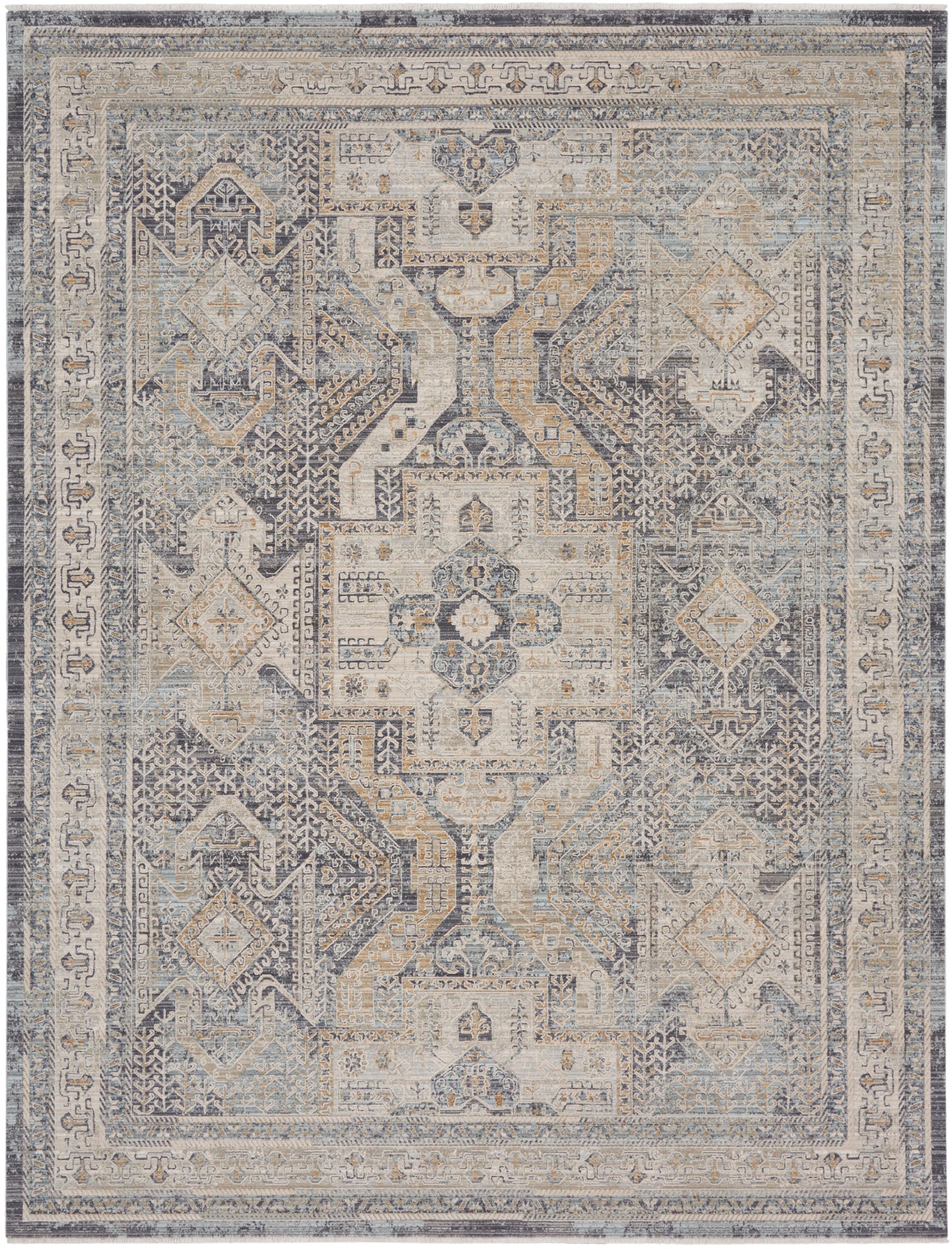 Nourison Home Lynx LNX01 Ivory Charcoal Transitional Power-loomed Rug