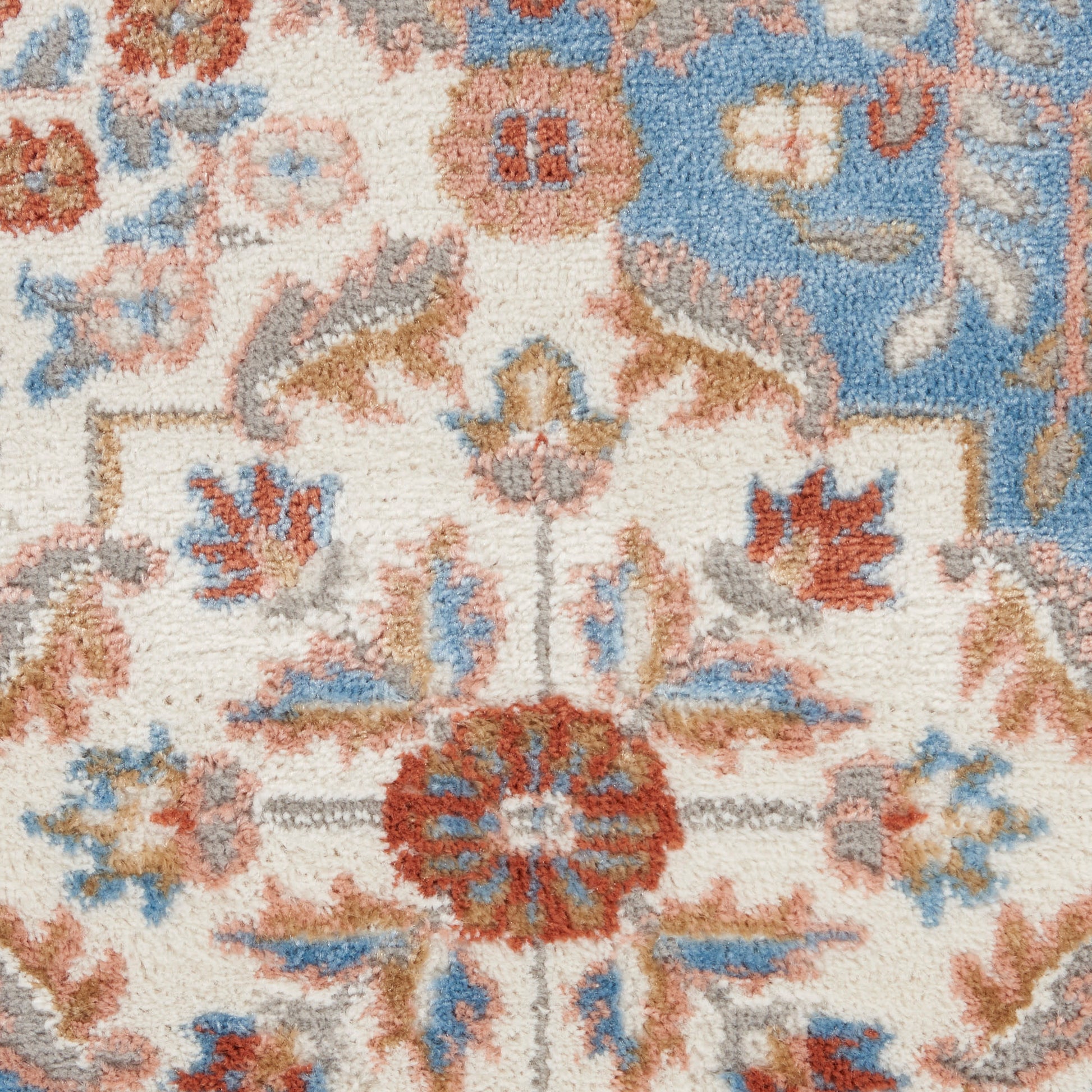 Nourison Home Elation  Ivory Blue  Traditional