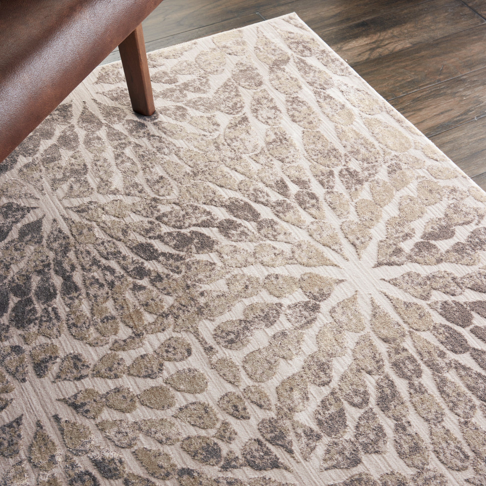 Nourison Home Silky Textures  Ivory Beige  Contemporary