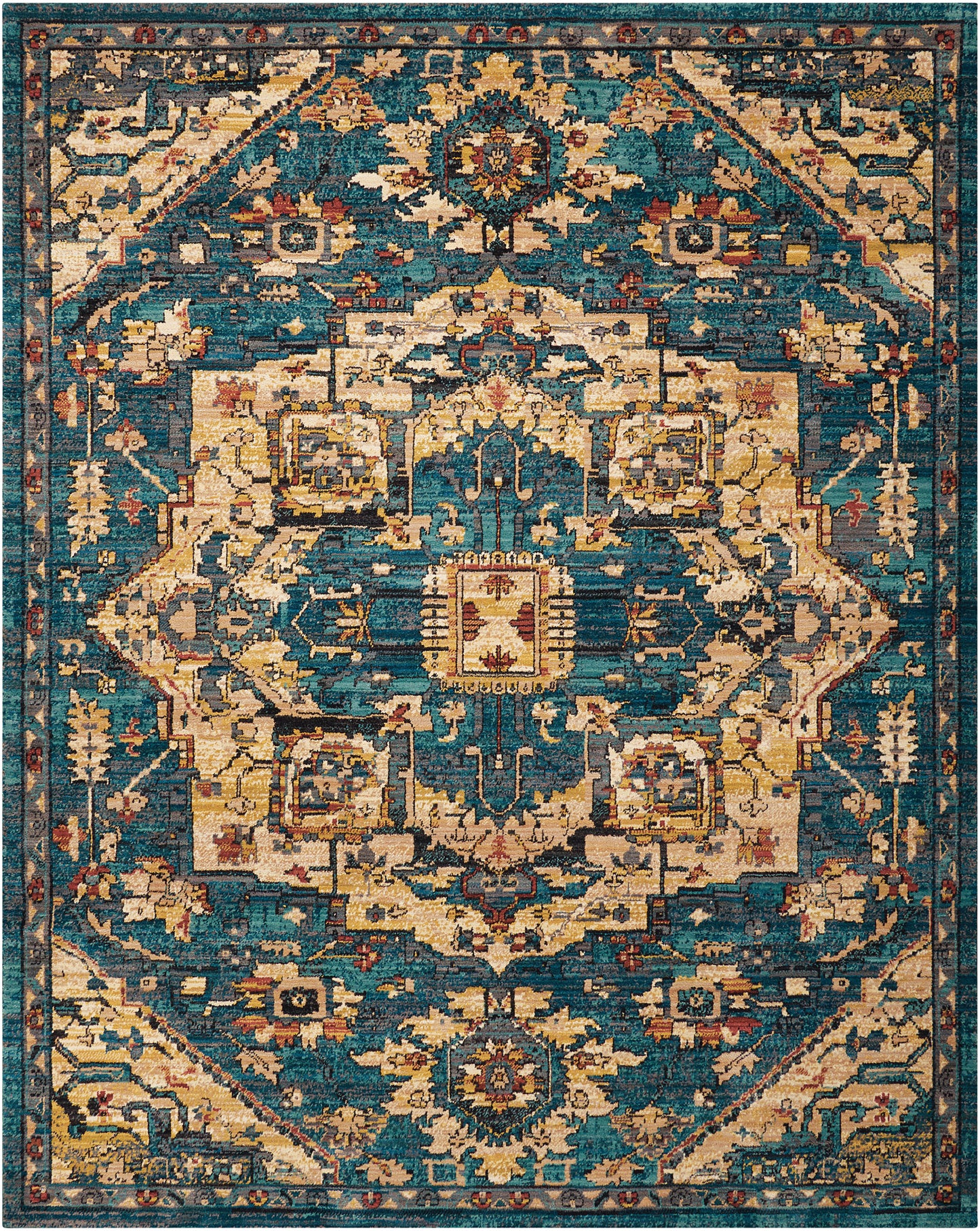Nourison Home Nourison 2020 NR206 Teal Traditional Loomed Rug