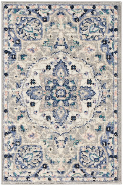Nourison Home Passion PSN22 Grey Beige Transitional Power-loomed Rugs