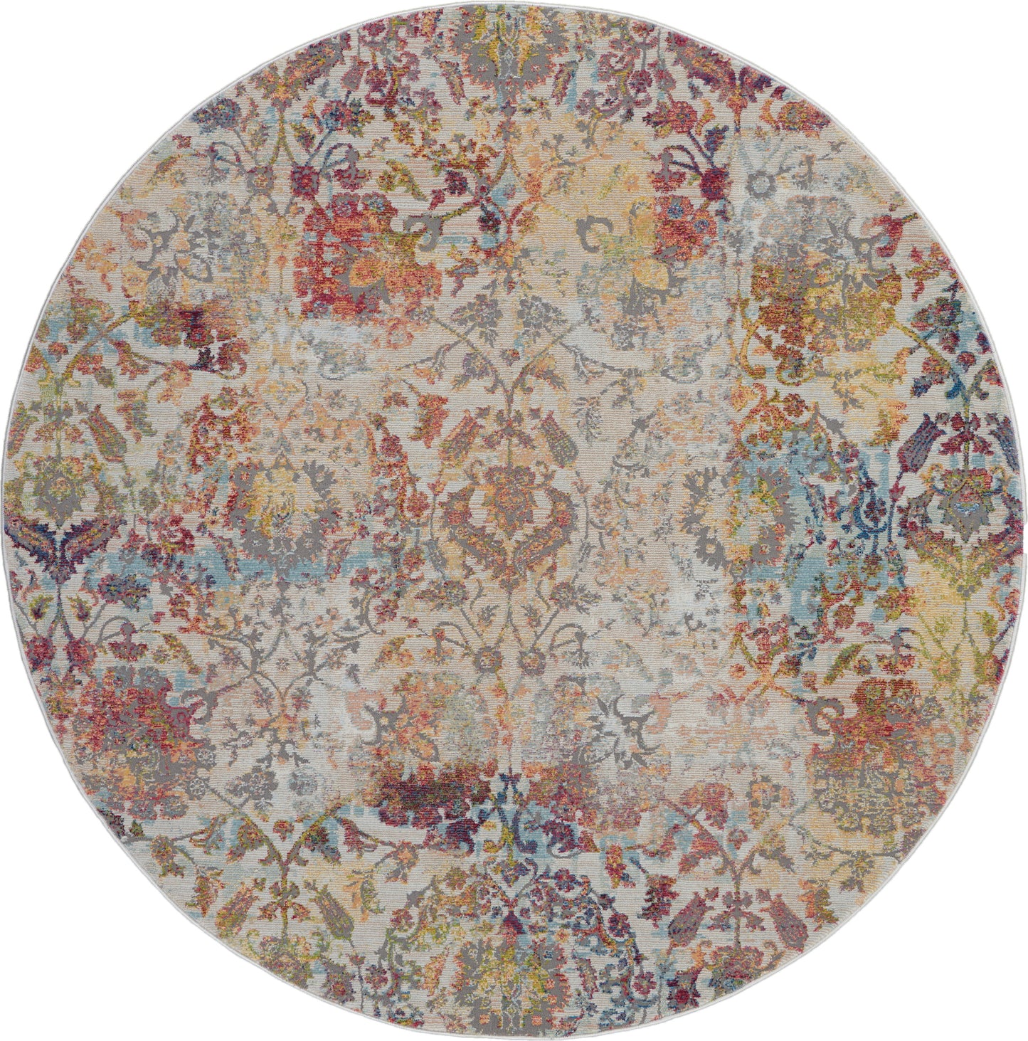 Nourison Home Ankara Global ANR06 Ivory Orange Transitional Power-loomed Rug