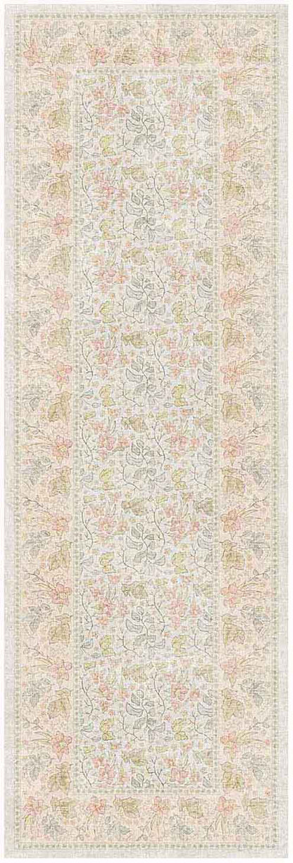 Nourison Home Botanical Washables BOT03 Beige Multicolor Contemporary Machine Woven Rug