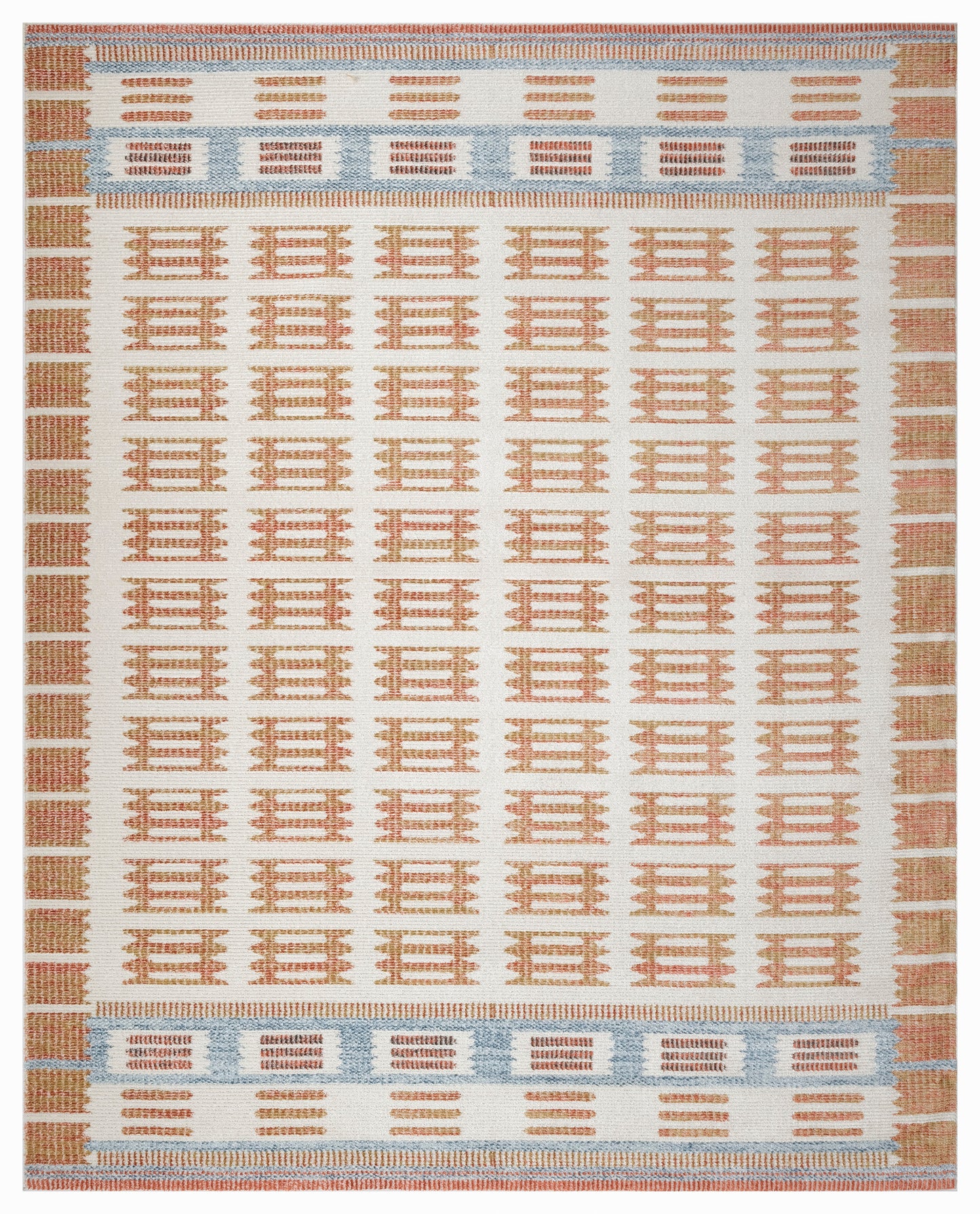 Nourison Home Nordic NRC16 Ivory Rust Contemporary Power-loomed Rug