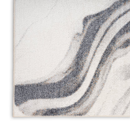 Nourison Home Astra Machine Washable  Ivory Grey  Contemporary
